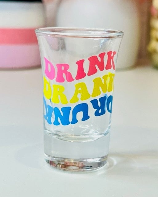 Cute Shot Glasses Retro Shot Glass Custom Shot Glass Girls Etsy