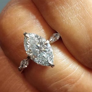 Verlobungsring , Verlobungsring , Verlobungsring , Verlobungsring , Verlobungsring , Moissanit Diamant im Marquiseschliff