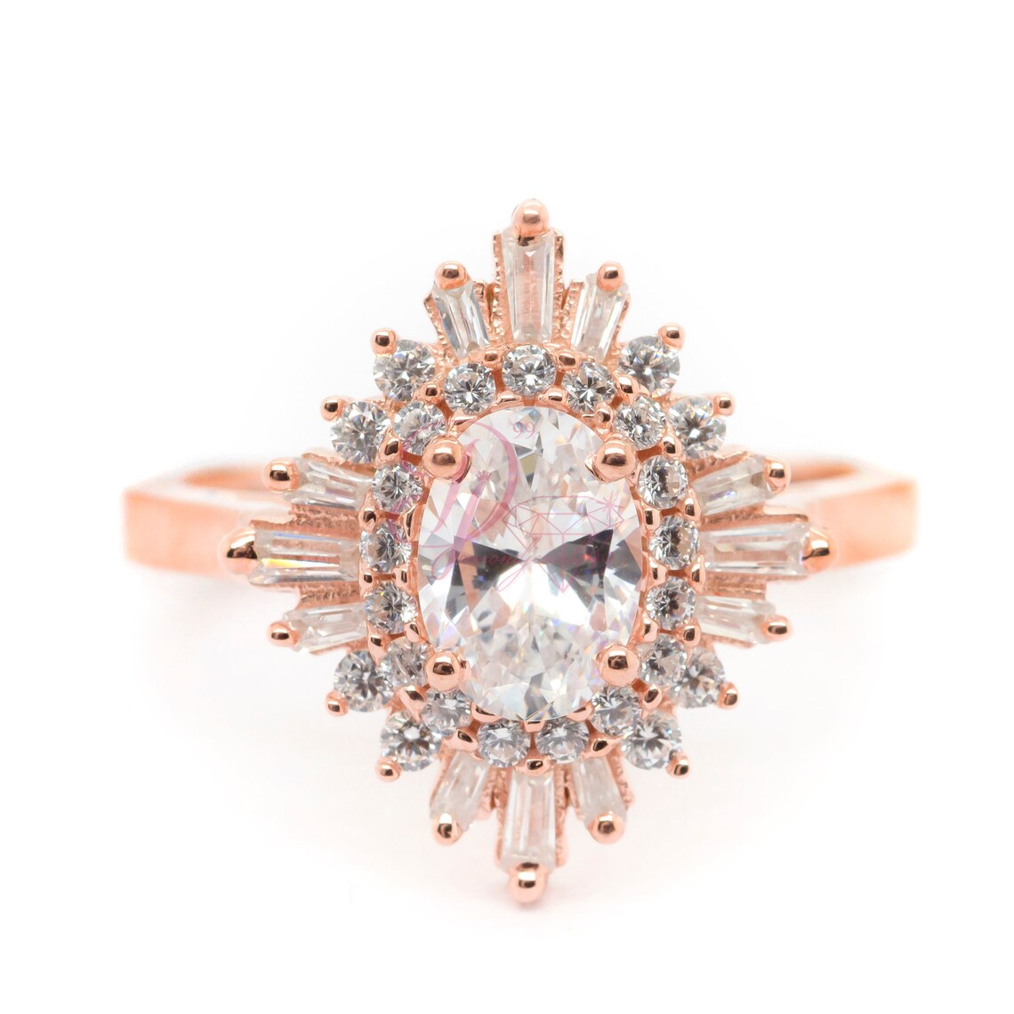 Vintage Style Engagement Ring 0.75 Ct Oval Diamond Ring Etsy