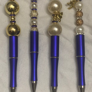 Blue Beadable Pens