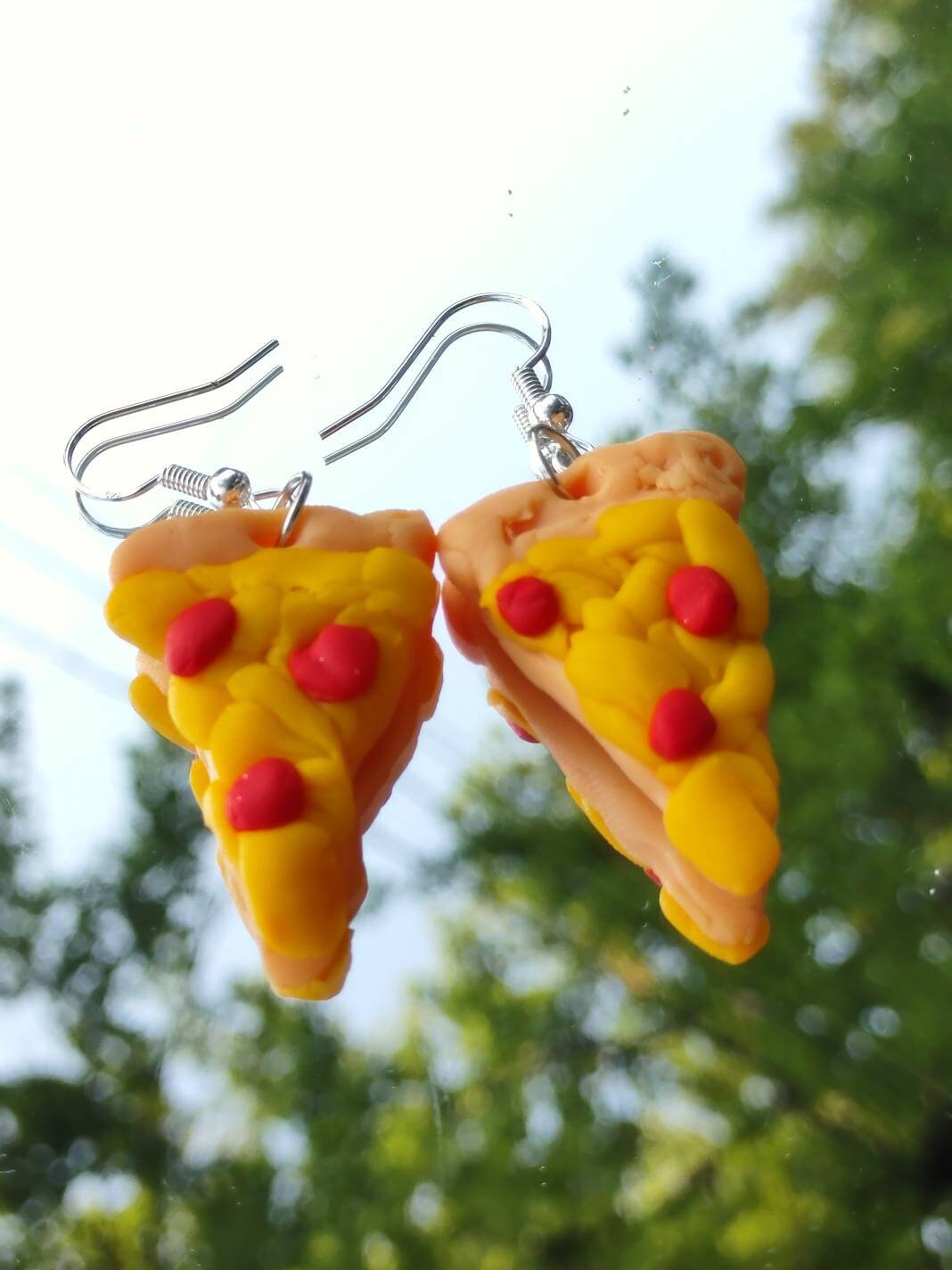 Pizza earrings Etsy