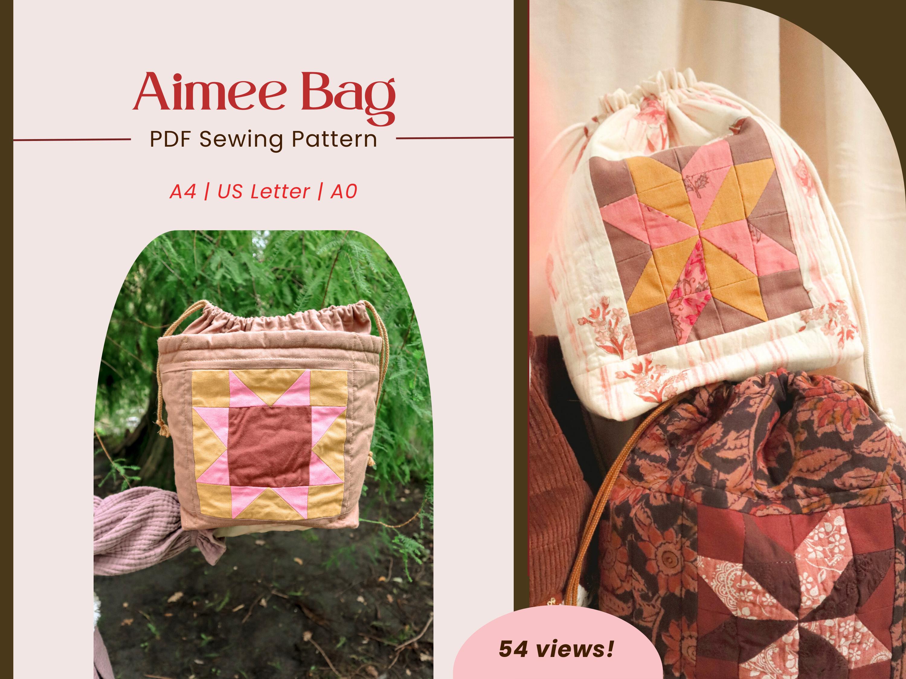 Project Bag English Sewing Pattern | Quilted Bag for