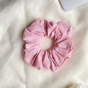 Scrunchies for hair, in baby pink color, for her, hair accessories, bridal shower gift, idea, for girls,