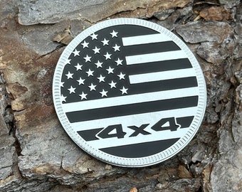 USA metal fender badge perfect for Jeep wrangler fender badge location. two color options
