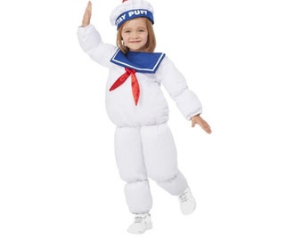 Kids Stay Puft Marshmallow Man Costume , Boys Stay Puft Marshmallow Man Costume , Toddler Stay Puft Marshmallow Man Costume , Ghostbusters