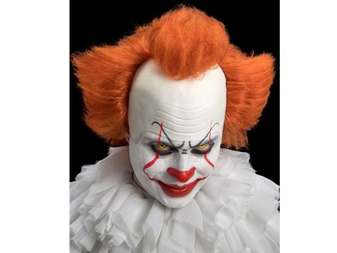 Creepy I.T Clown Wig w/ Latex forehead main image 1