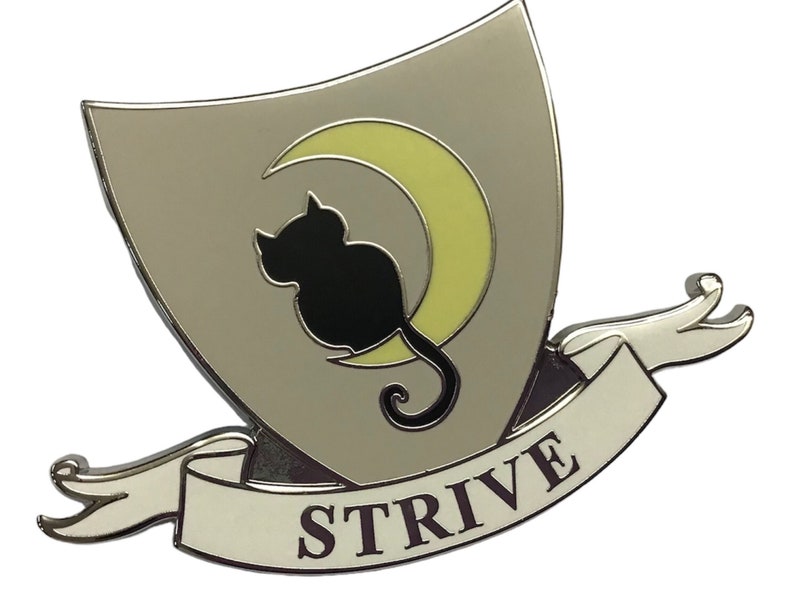 The Worst Witch grey Strive Pin Badge