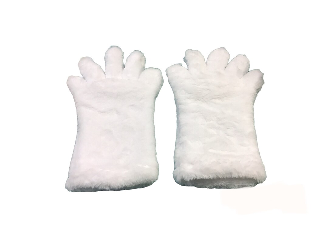 White Rabbit Gloves , White Bunny Gloves , Deluxe Easter Bunny White ...