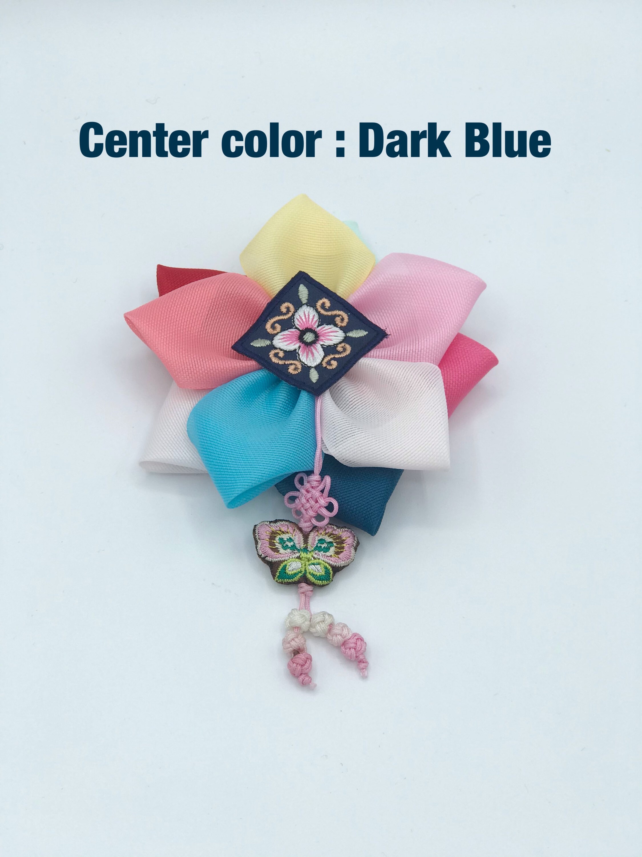 Korean Traditional Style Clip Flower Ribbon Bow Multicolor Etsy UK