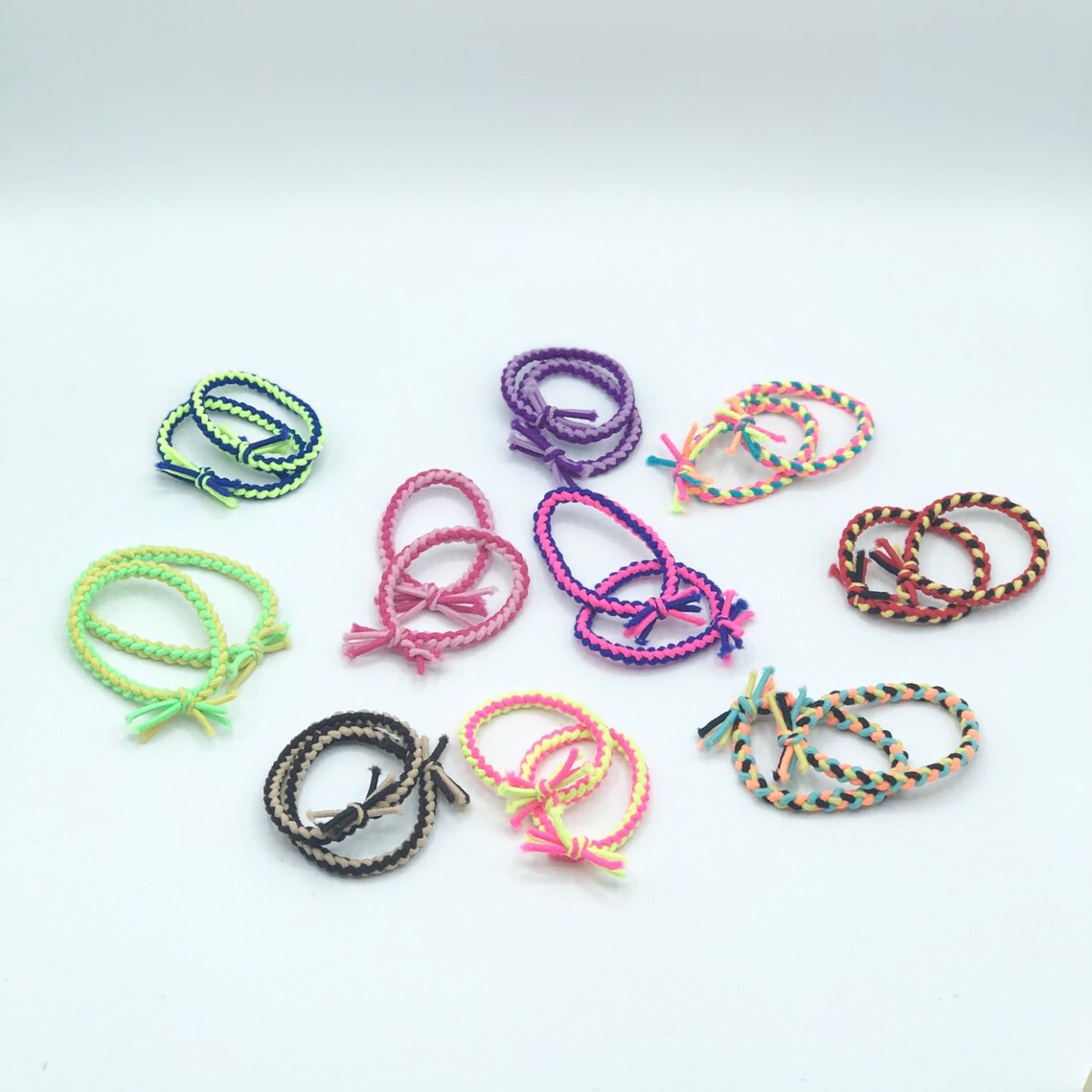 Colorful Twisted Elastic Hair Ties20 Pieces Etsy