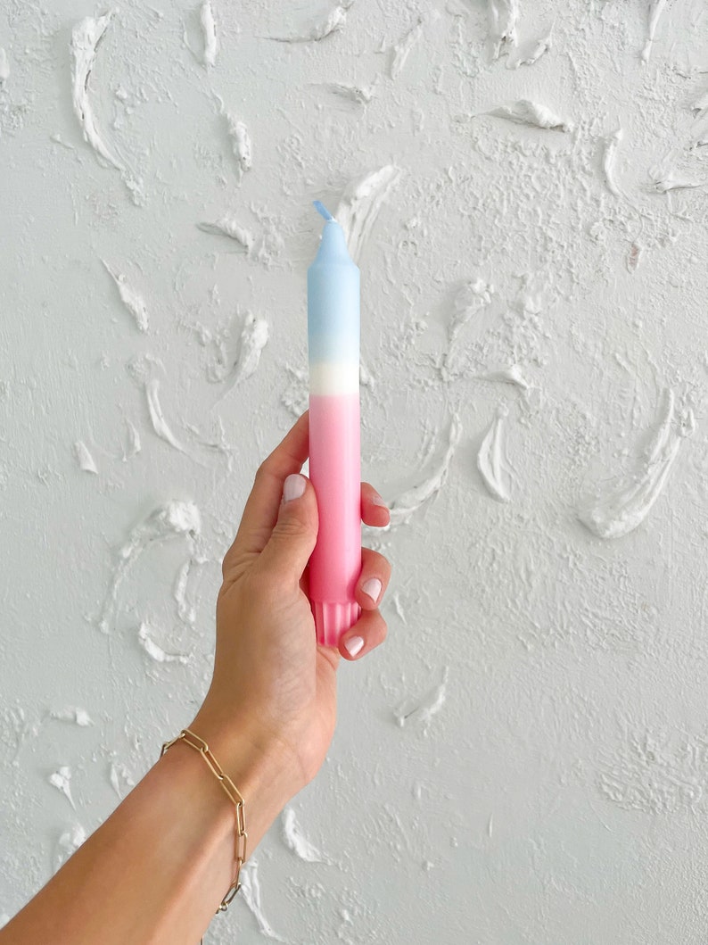 Dip Dye Candle / Dip Dye Candle Neon / Hand Dipped Candles / Etsy