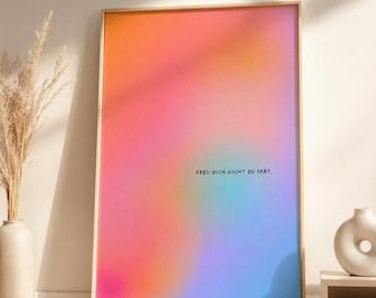 Dopamine Decor Poster | Pastel Poster | Abstract Wall Art Download | Digital Print | Aura Poster | Y2K Decor