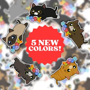 Cats & Dice Vinyl Stickers | Adorable Dungeons and Dragons Themed Decals for TTRPG Lovers
