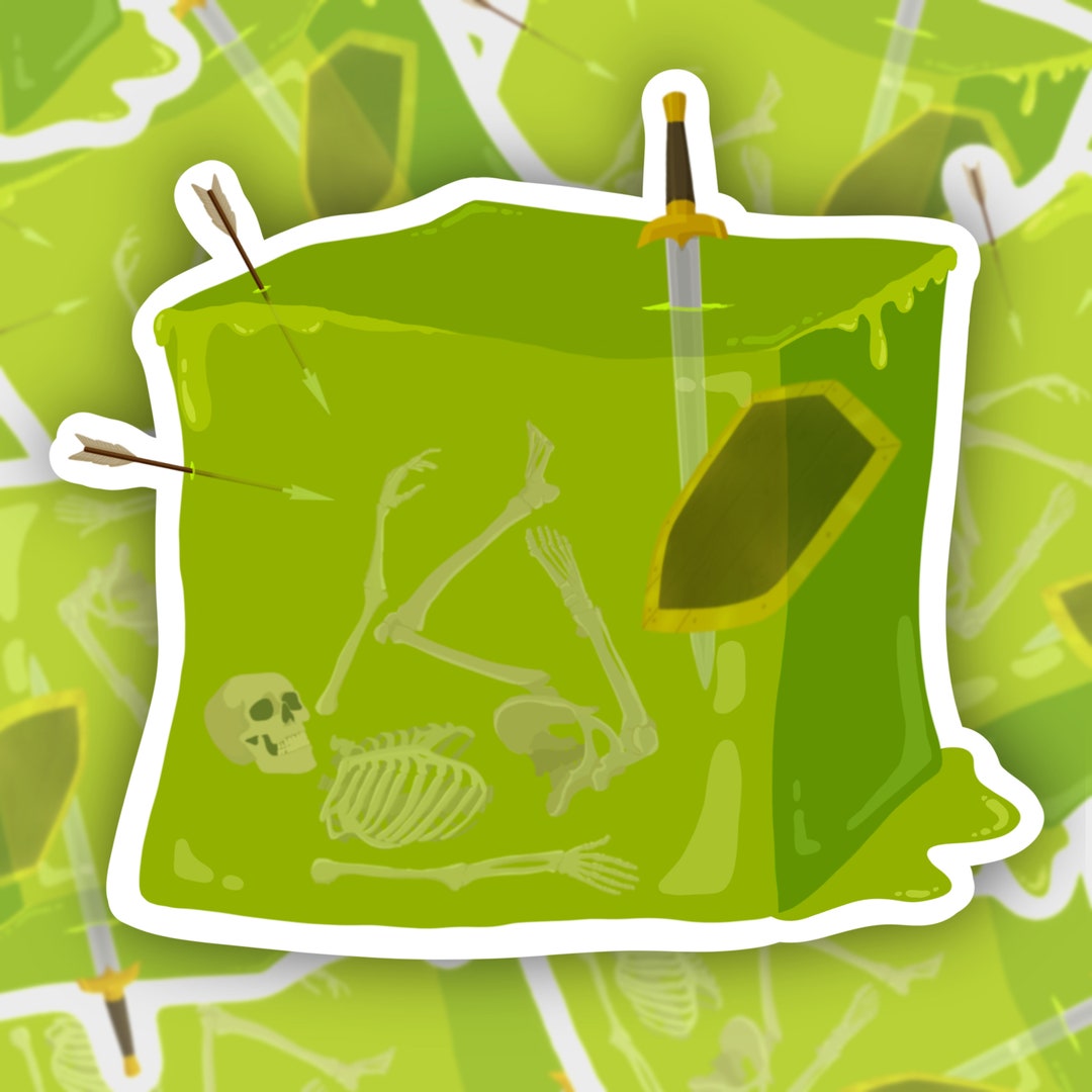 Gelatinous Cube Sticker Dnd Stickers TTRPG Stickers Etsy