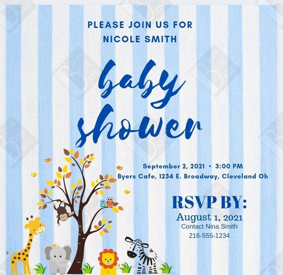 Baby Shower Canva Template Download/personalize/edit/print Etsy