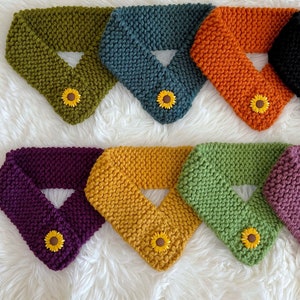 Sunflower Knit Pet Scarf