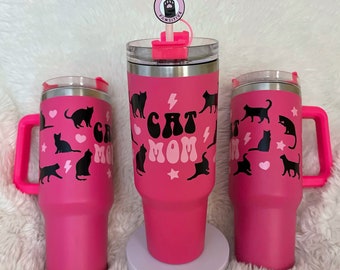 Cat Mom 40oz Stainless Steel Tumbler | Cat lover gift |
