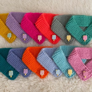Summer Popsicle Knit Pet Scarf