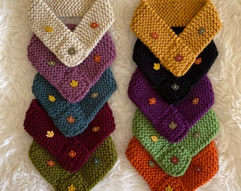 Falling Leaves Knit Pet Scarf