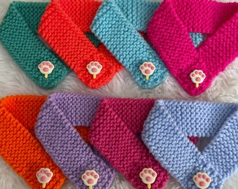 Sciarpa per animali domestici in maglia Pawsicle