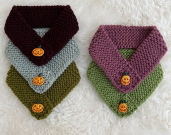 Sprankelende Jack-o-Lantern gebreide Halloween Pet-sjaal