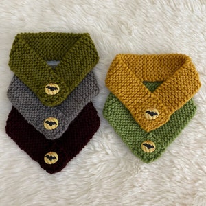 Bat Pumpkin Knit Halloween Pet Scarf