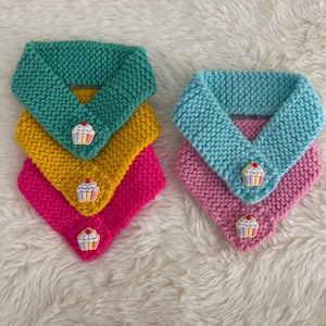 Birthday Cupcake Knit Pet Scarf