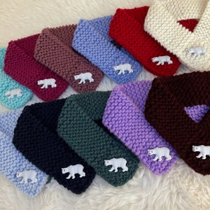Polar Bear Knit Pet Scarf