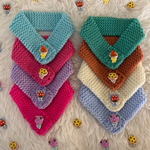 Flower Bouquet Knit Pet Valentine’s Day Scarf
