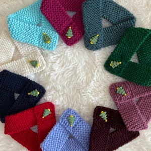 Christmas Tree Knit Pet Scarf