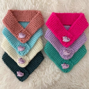 Purple Kitty Knit Pet Scarf