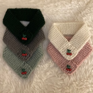 Glitter Cherry Knit Pet Scarf