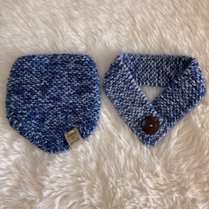 Denim Stricken Haustier Bandana und Schal