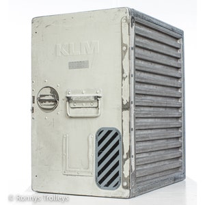 KLM Aluminium Airline CONTAINER - KSSU-kombuis - Voedselcontainer - Industriële opslageenheid. Unieke aluminium luchtvaartdoos