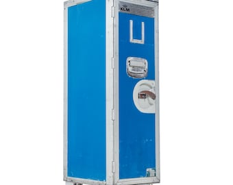 KLM AIRLINE TROLLEY - Blue Airplane Galley Catering Cart, food & drink trolley