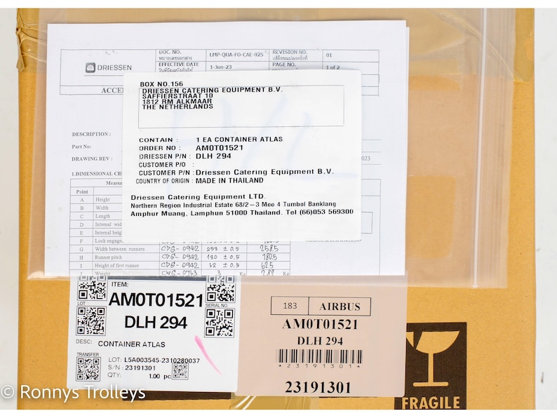 BRAND NEW Atlas Airplane or Airline Storage CONTAINER Made by Safraan