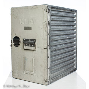 KLM Aluminium Airline CONTAINER - KSSU galley container - Food container - Industrial storage unit. Unique aluminium Aviation Box
