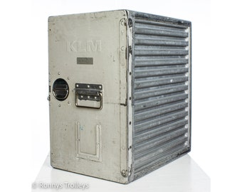 KLM Aluminium Airline CONTAINER - KSSU galley container - Food container - Industrial storage unit. Unique aluminium Aviation Box