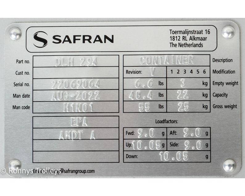 BRAND NEW Atlas Airplane or Airline Storage CONTAINER Made by Safraan