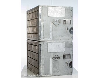 Vintage Lermer Britannia Aluminum Catering Container, old Industrial Storage Box