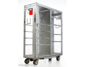 Driessen Vitrine Airplane Trolley: Aluminum Duty Free Display Cart
