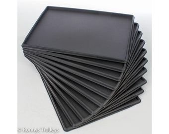 Black Or White Atlas Large Serving Trays - Catering Food Trays  (Set of 10)