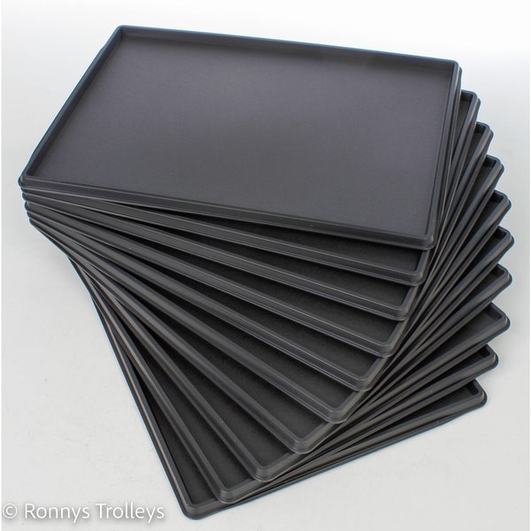 10 NEW large black atlas SERVING TRAYS. Large food trays, catering trays, serving tray, presentation dish.