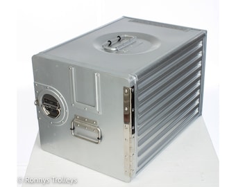 New KSSU Aluminum Airline Storage Container: Industrial Airplane Nightstand