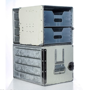 KLM aluminium kombuiscontainer: stapelbare industriële opbergdoos (set van 2)