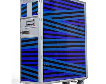 AIR FRANCE Zodiac full size with collapsible handles. Airline trolley; Airplane Trolley; Galley Catering Cart; Rolling Bar.