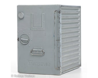 TRANSAVIA Aluminium Airline CONTAINER - KSSU container - Kitchen container - Industrial Aluminium storage unit. Unique Aviation Galley Box