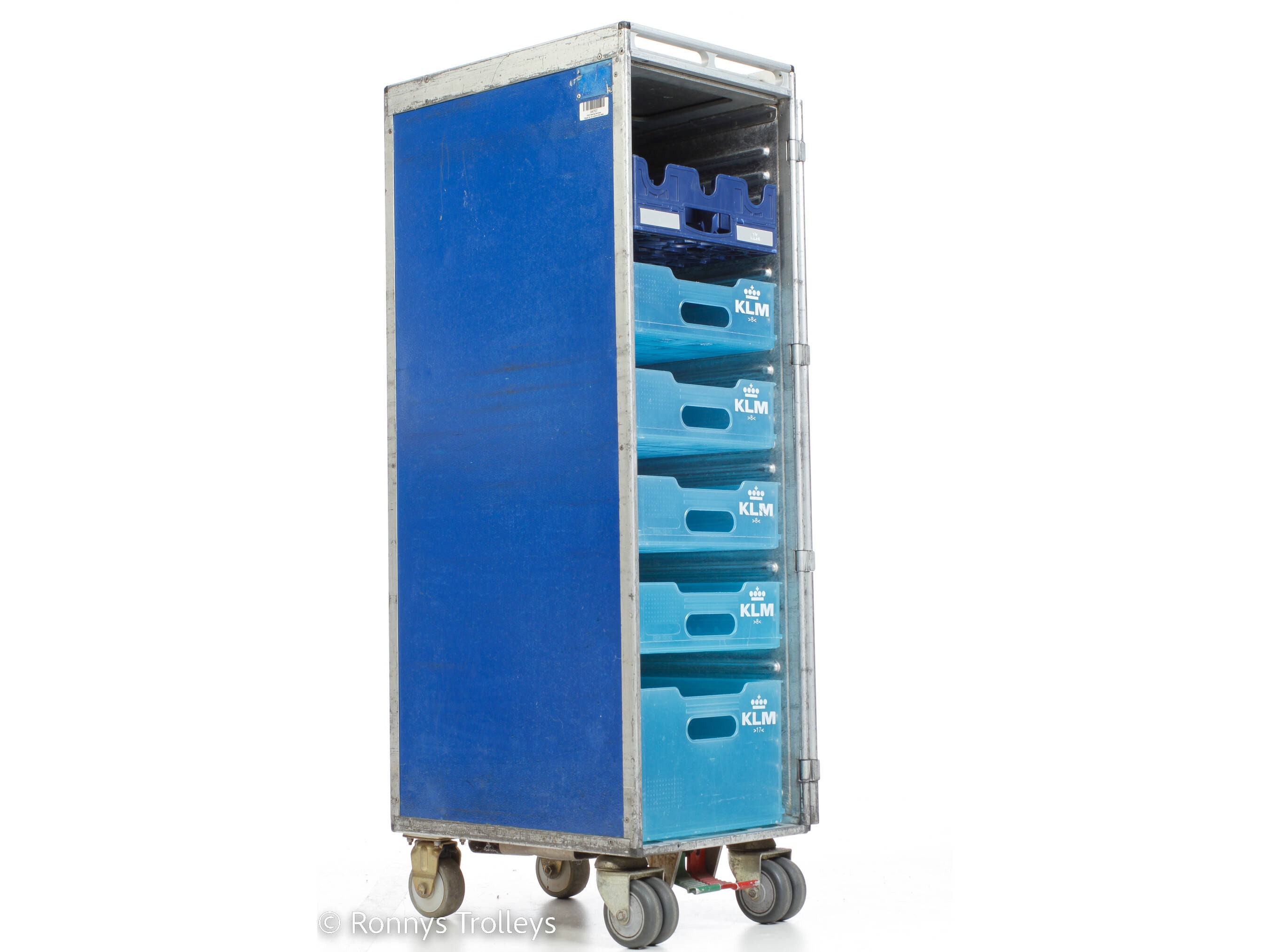 KLM Airline CART Drawers INCLUDED!; Blue Airplane Galley Trolley