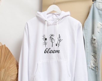 Bloom flowers svg cricut cut file diy crafting apparel design t-shirt hoodie sweatshirt mug design floral beautiful pretty line art flowers