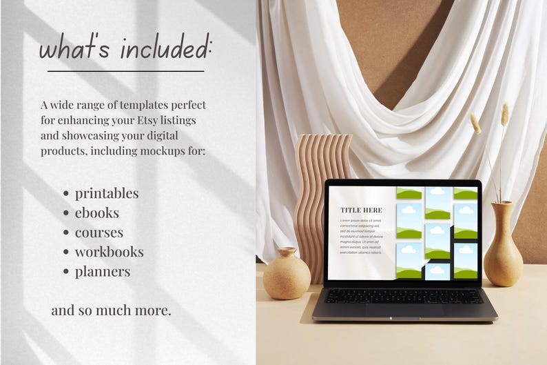 400 Canva Digital Product Seller Mockup Templates | PLR MRR | Editable Photo & Video Etsy Listings eBooks Courses Social Media Kit Branding image 6